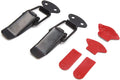 Universal 2pcs Black Metal Bumper Hood Pin Lock Clasp Clip Kit for Car