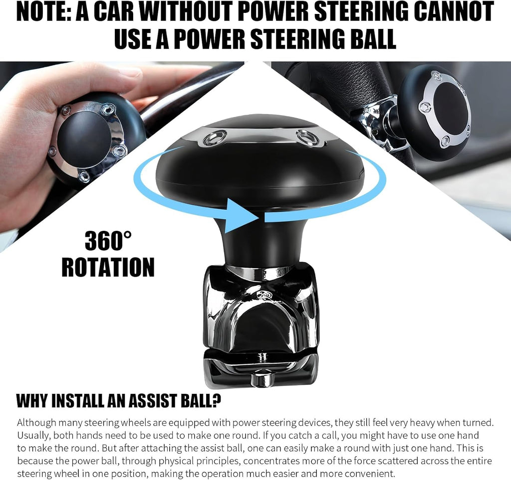 Steering Wheel Knob Car Driving Helper Spinner for Trucks Tractors Boat