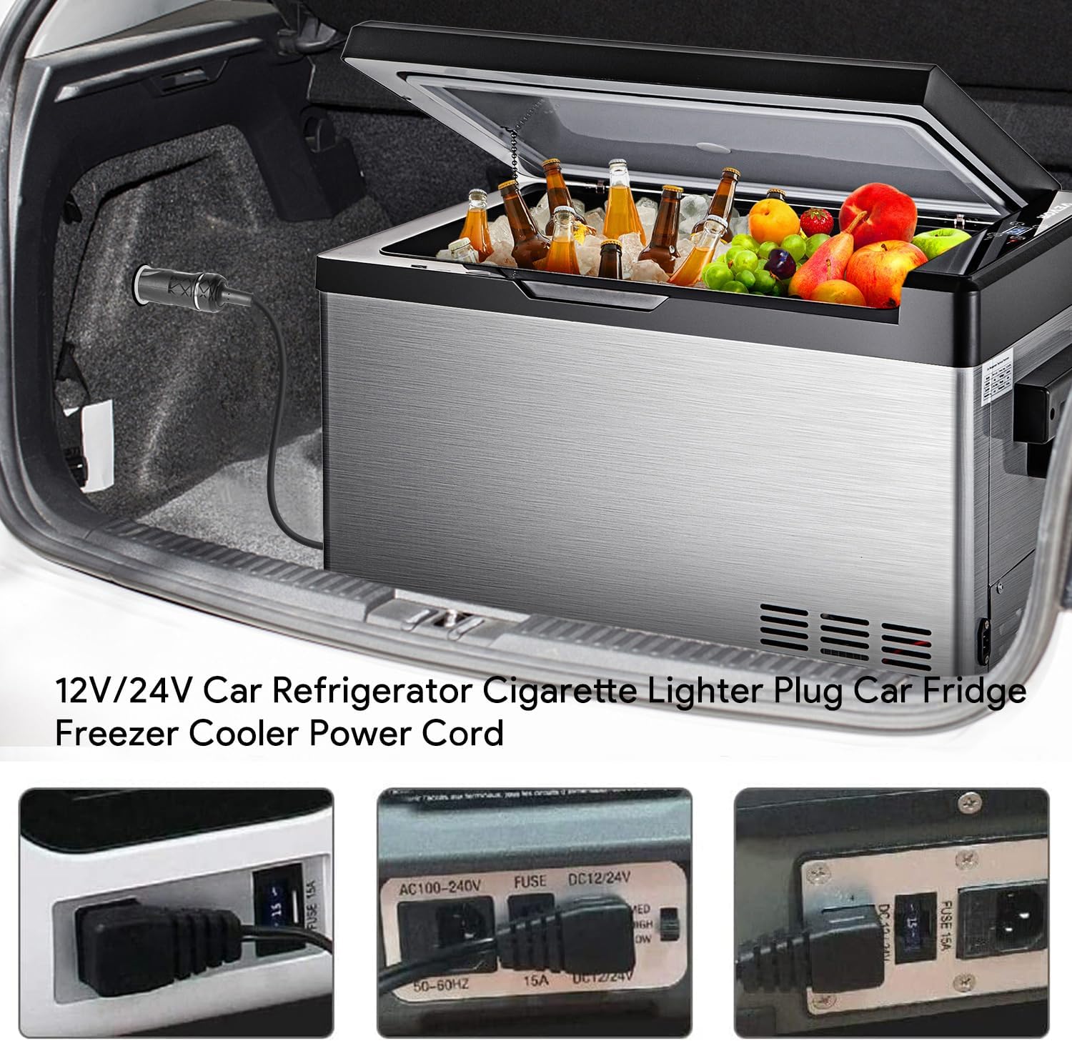 12V-24V DC Adapter Fridge Car Charger for Alpicool ARB