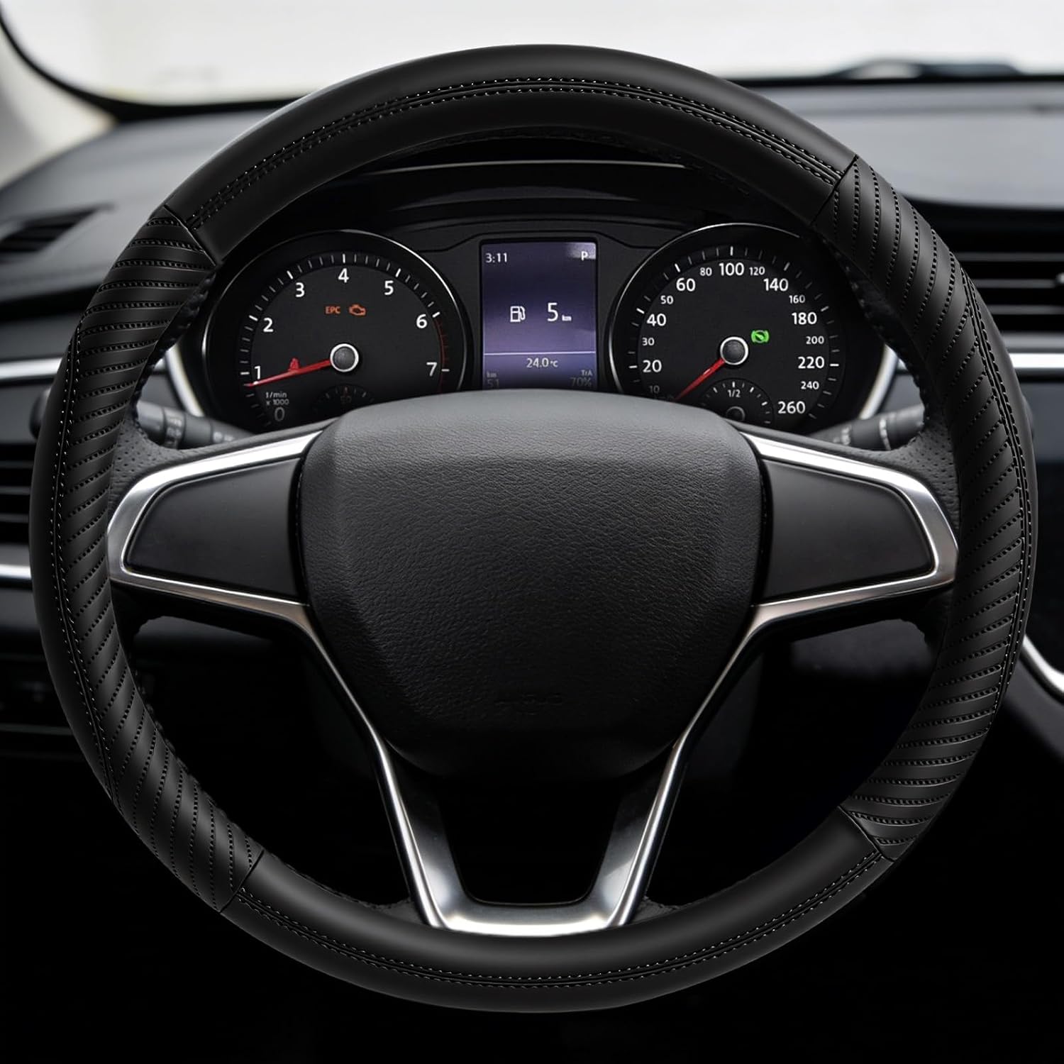 Car Steering Wheel Cover Leather