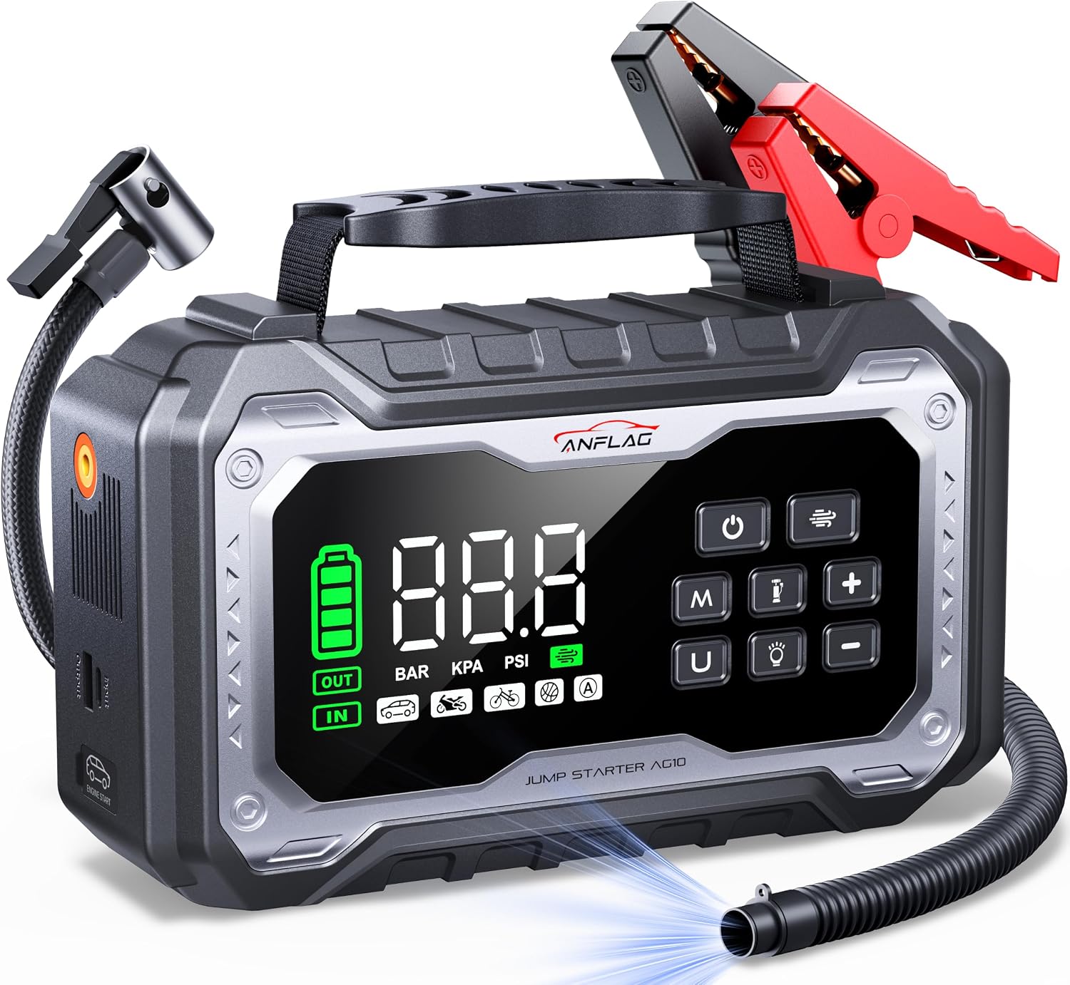 8000A Jump Starter Power Pack with Air Compressor – AutoKart